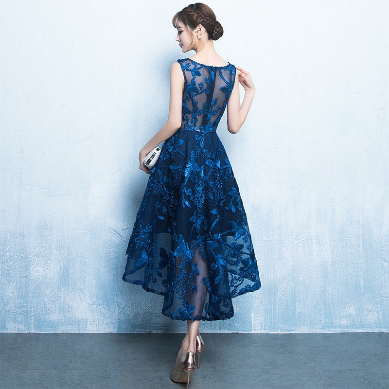 lenain フィッシュテール ネイビー XS S M L XL XXL 即日発送 即納 結婚式 パーティードレス 体型カバー 小柄 ゆったり マタニティ ブラジャー 20代 30代 40代 50代 ブランド ワンピース シャンパン 夏 持ち運び