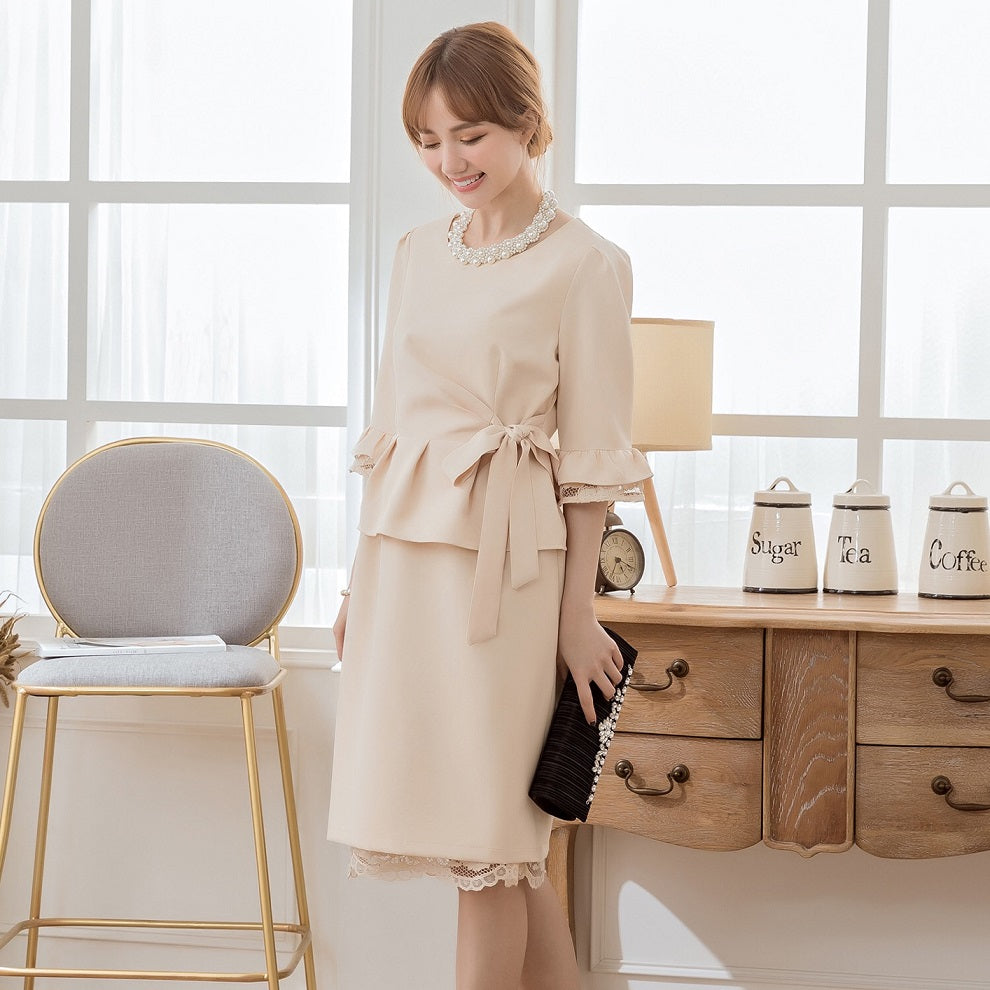 bordes Aラインドレス ミディアム ネイビー グレー アプリコット ワインレッド S M L XL XXL 即日発送 即納 結婚式 パーティードレス 体型カバー 小柄 ゆったり マタニティ ブラジャー 20代 30代 40代 50代 ブランド ワンピース シャンパン 夏 持ち運び