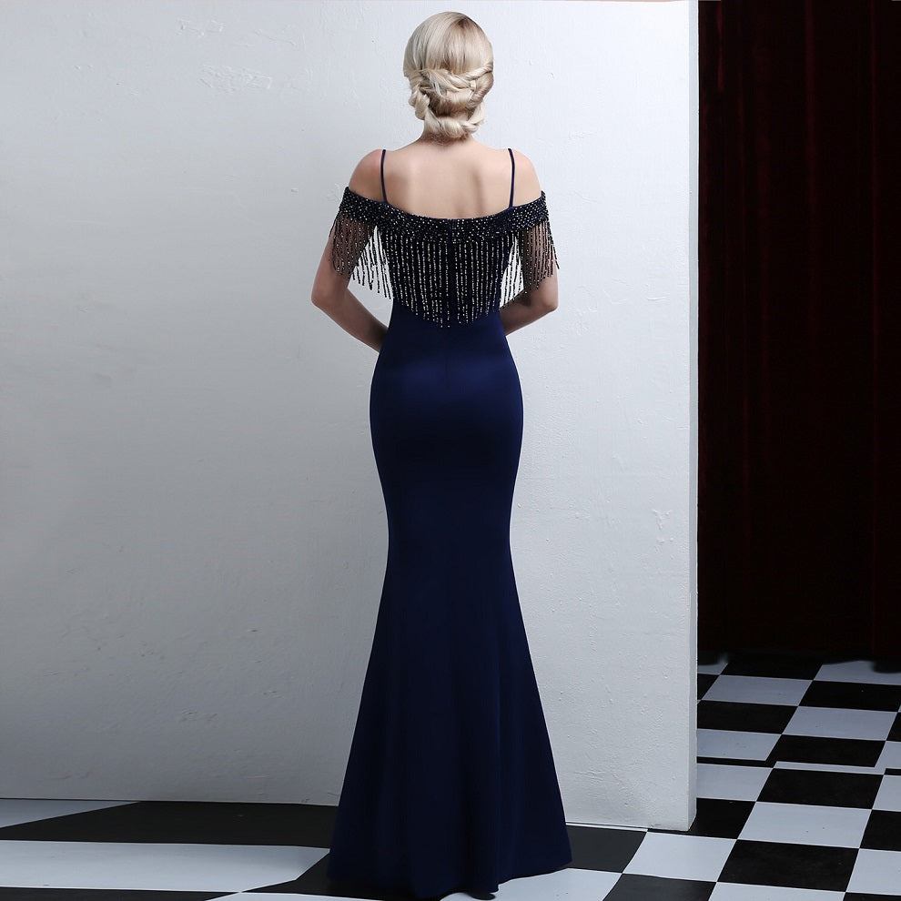アルカドレス(ARUKA DRESS) lesage オーダーメイド(着丈・サイズ可) レッド フリンジラメ ロングドレス 細ストラップ 袖なし 結婚式/披露宴/二次会 ホテルラウンジ ナイトパーティー 写真映え 大きいサイズ クラッチバッグ付き (レッド)XS S M L XL XXL XXXL