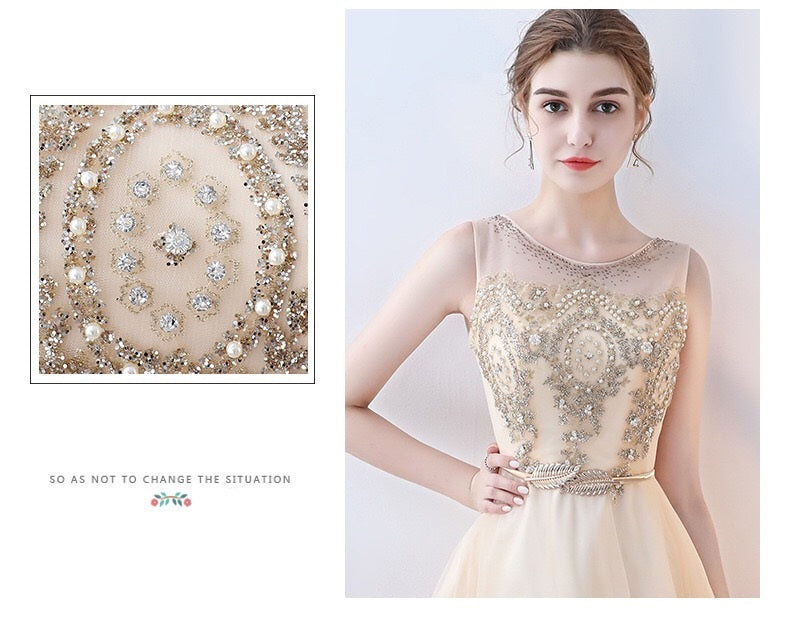 alla ショートドレス ゴールド XS S M L XL XXL XXXL 即日発送 即納 結婚式 パーティードレス 体型カバー 小柄  ゆったり マタニティ ブラジャー 20代 30代 40代 50代 ブランド ワンピース シャンパン 夏 持ち運び