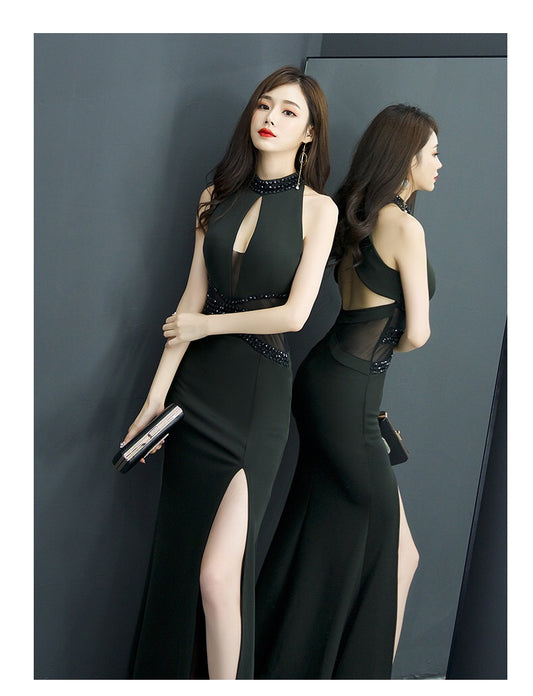 mistral スリットドレス ブラック ホワイト ピンク グリーン レッド S M L XL XXL - アルカドレス