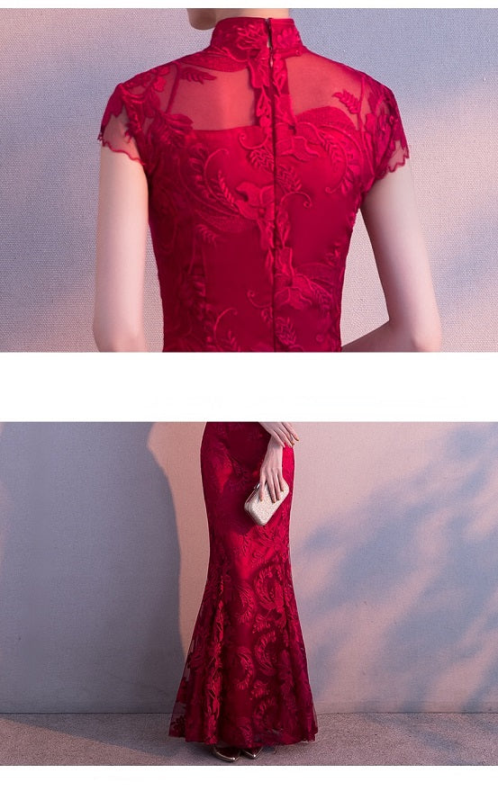 prevost マーメイドドレス レッド XS S M L XL XXL XXXL - アルカドレス