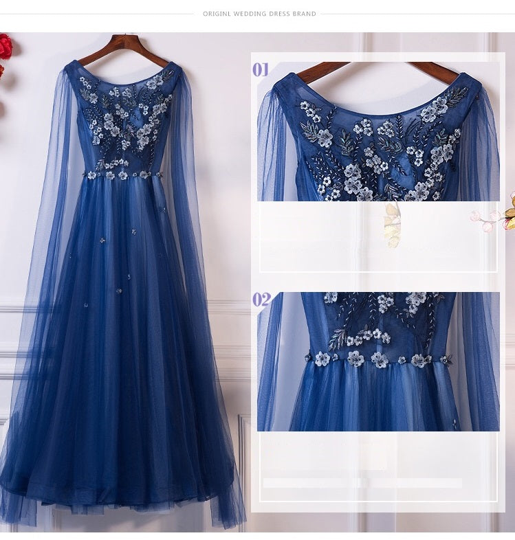 hervie Aラインドレス ネイビー S M L XL XXL - アルカドレス