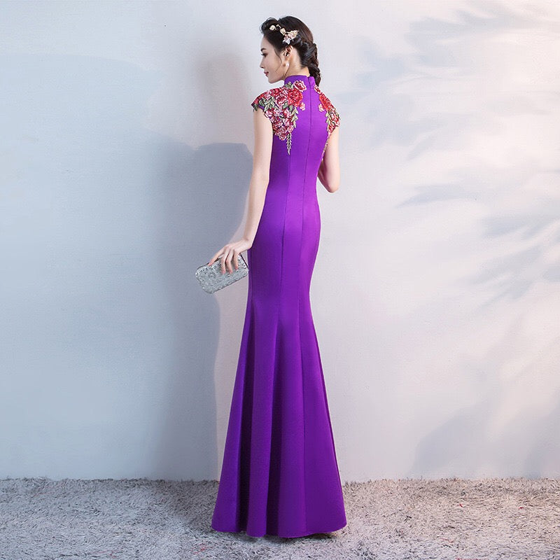 aamu マーメイドドレス レッド ブラック ホワイト グリーン パープル S M L XL XXL XXXL - アルカドレス