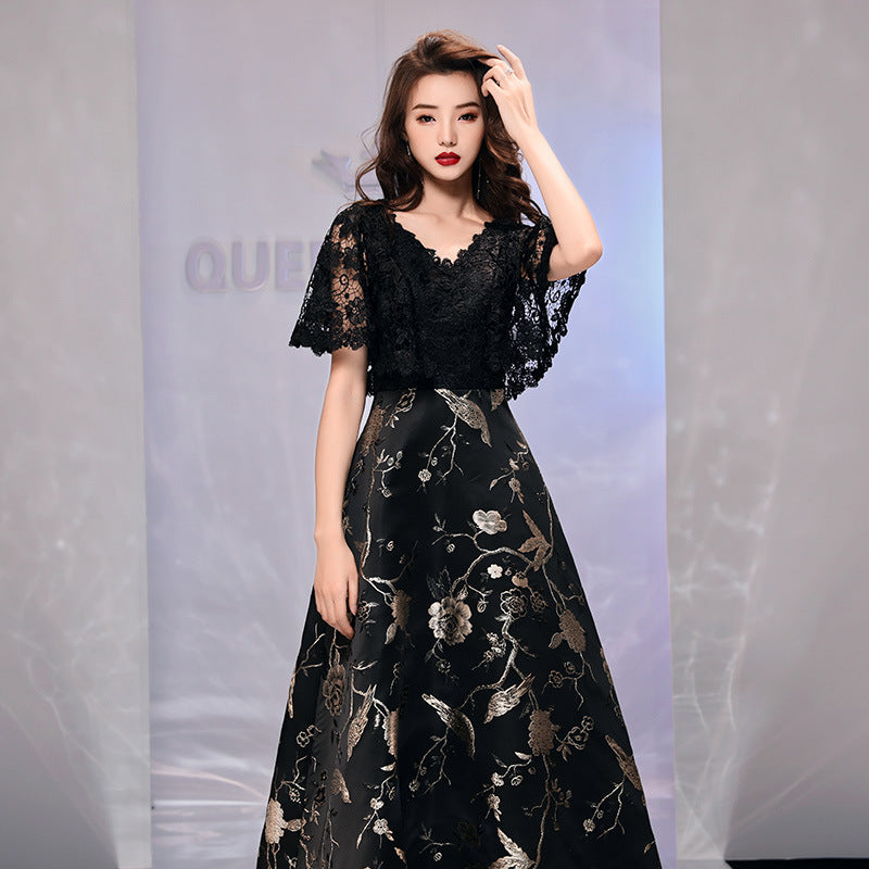 birgitta Aラインdoresu  ブラック S M L XL XXL - アルカドレス