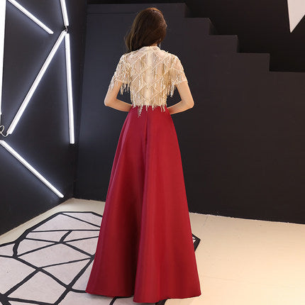 即納ドレス あす楽 ester Aラインドレス ブラック レッド S M L XL XXL 即日発送 明日 届く 結婚式 大きいサイズ 演奏会 パーティードレス ロングドレス お呼ばれ ドレス ワンピース 二次会 発表会 母親 フォーマルドレス 袖あり フォーマル パーティー 披露宴 同窓会 アフタヌーン ドレス ママ ドレス ミセス 七分袖 洋装 長袖 マザーズ ドレス 演奏会用 ドレス レディース Aライン