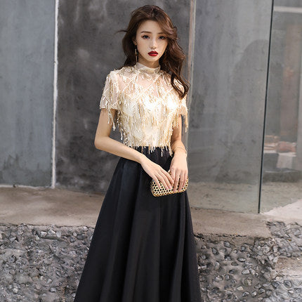 即納ドレス あす楽 ester Aラインドレス ブラック レッド S M L XL XXL 即日発送 明日 届く 結婚式 大きいサイズ 演奏会 パーティードレス ロングドレス お呼ばれ ドレス ワンピース 二次会 発表会 母親 フォーマルドレス 袖あり フォーマル パーティー 披露宴 同窓会 アフタヌーン ドレス ママ ドレス ミセス 七分袖 洋装 長袖 マザーズ ドレス 演奏会用 ドレス レディース Aライン