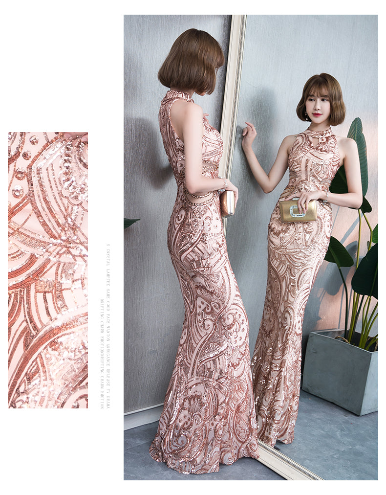 Saini マーメイドドレス (着丈 サイズオーダー可能) ロングドレス ノースリーブドレス オーダーメイド 高級ドレス ラグジュアリードレス イブニングドレス フォーマルドレス ブラック 黒 スパンコール ビジュー 刺繍 光沢素材 曲線美 強調シルエット 大人エレガンス 気品 ミステリアス 静かな色気 夕景 夜景 窓辺 ホテルラウンジ 都会的 特別な夜 主役級 楽天人気 写真映え (ブラック)