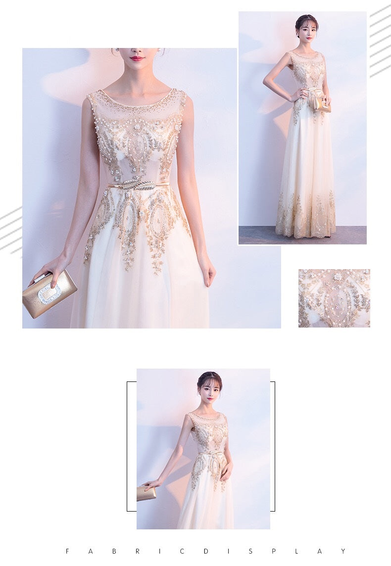 soile Aラインドレス ゴールド S M L XL XXL XXXL - アルカドレス