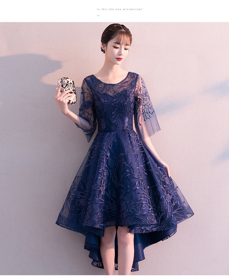 tuula フィッシュテール ネイビー XS S M L XL XXL 即日発送 即納 結婚式 パーティードレス 体型カバー 小柄 ゆったり マタニティ ブラジャー 20代 30代 40代 50代 ブランド ワンピース シャンパン 夏 持ち運び