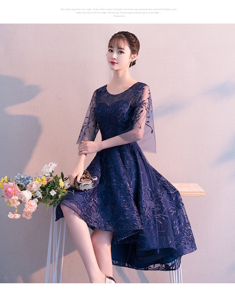 tuula フィッシュテール ネイビー XS S M L XL XXL 即日発送 即納 結婚式 パーティードレス 体型カバー 小柄 ゆったり マタニティ ブラジャー 20代 30代 40代 50代 ブランド ワンピース シャンパン 夏 持ち運び