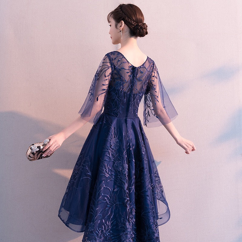 tuula フィッシュテール ネイビー XS S M L XL XXL 即日発送 即納 結婚式 パーティードレス 体型カバー 小柄 ゆったり マタニティ ブラジャー 20代 30代 40代 50代 ブランド ワンピース シャンパン 夏 持ち運び