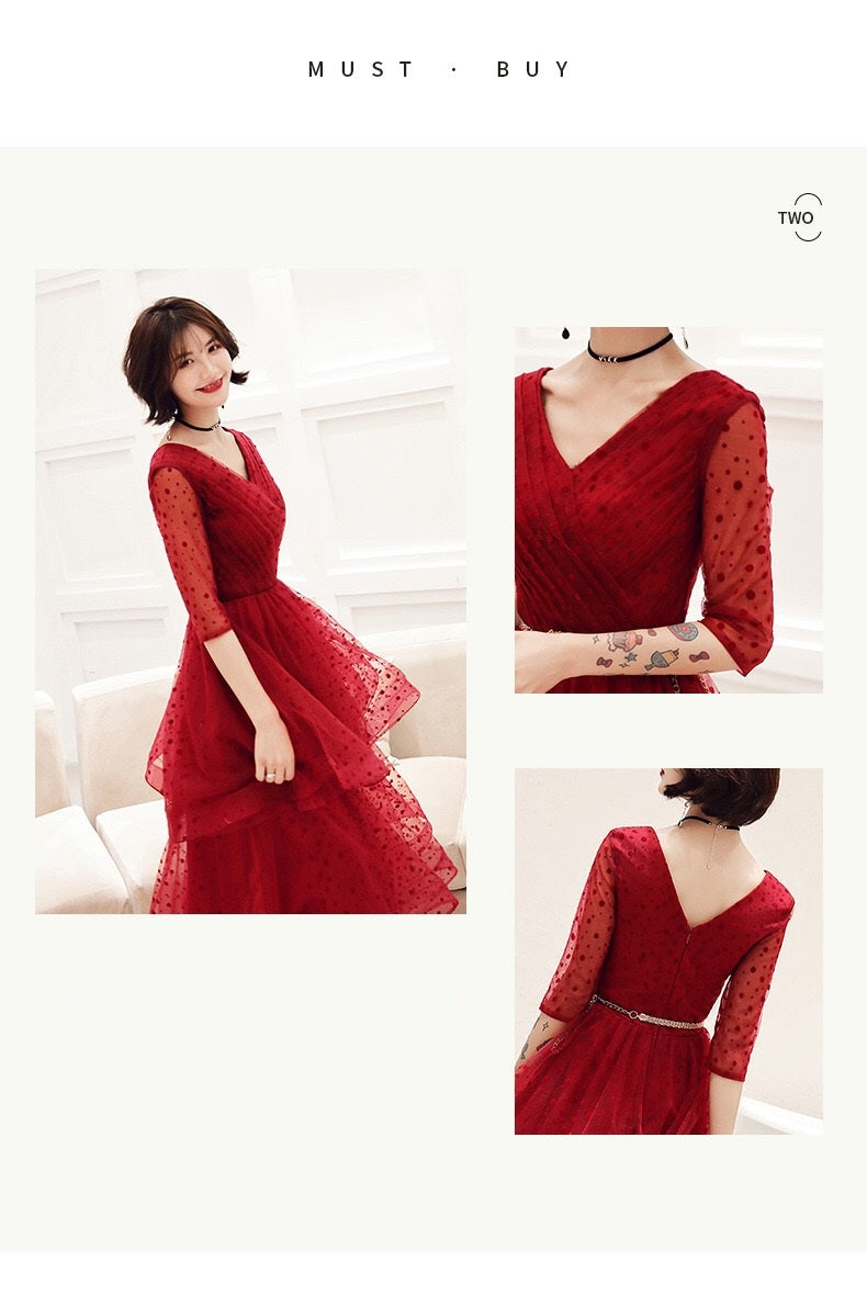 enzo Aラインドレス ブラック レッド S M L XL XXL - アルカドレス