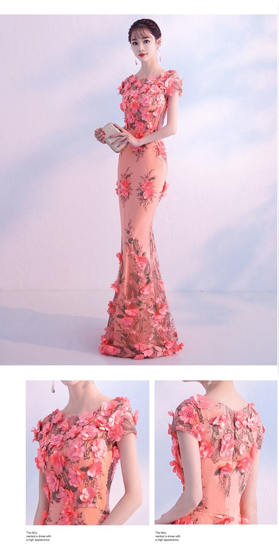 ties マーメイドドレス ピンク S M L XL XXL - アルカドレス