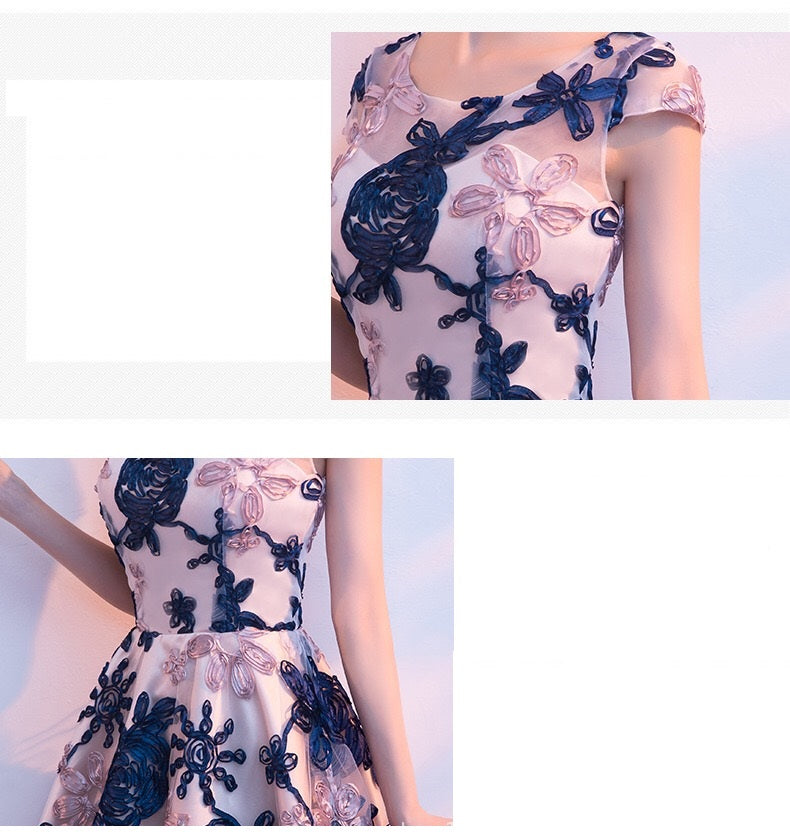 lara Aラインドレス ピンク/ブルー S M L XL XXL XXXL - アルカドレス