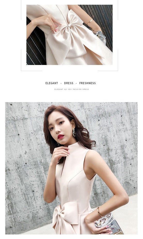 elba Aラインドレス アプリコット XS S M L XL XXL 即日発送 即納 結婚式 パーティードレス 体型カバー 小柄  ゆったり マタニティ ブラジャー 20代 30代 40代 50代 ブランド ワンピース シャンパン 夏 持ち運び