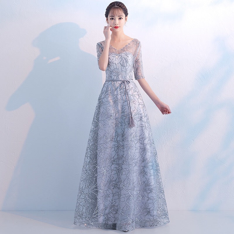 即納ドレス あす楽 olga Aラインドレス グレー ロング ミディアム XS S M L XL XXL 即日発送 明日 届く 結婚式 大きいサイズ 演奏会 パーティードレス ロングドレス お呼ばれ ドレス ワンピース 二次会 発表会 母親 フォーマルドレス 袖あり フォーマル パーティー 披露宴 同窓会 アフタヌーン ドレス ママ ドレス ミセス 七分袖 洋装 長袖 マザーズ ドレス 演奏会用 ドレス レディース Aライン