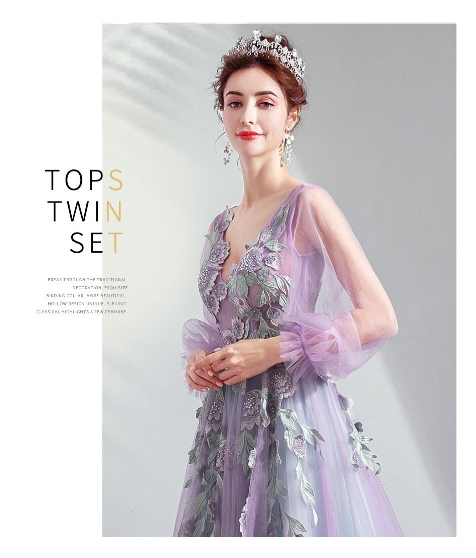 felix Aラインドレス パープル XS S M L XL XXL XXXL 結婚式 大きいサイズ 演奏会 パーティードレス ロングドレス お呼ばれ ドレス ワンピース 二次会 発表会 母親 フォーマルドレス 袖あり フォーマル パーティー 披露宴 同窓会 アフタヌーン ドレス ママ ドレス ミセス 七分袖 洋装 長袖 マザーズ ドレス 演奏会用 ドレス レディース Aライン