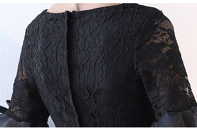 noor Aラインドレス ミディアム ブラック S M L XL XXL 即日発送 即納 結婚式 パーティードレス 体型カバー 小柄 ゆったり マタニティ ブラジャー 20代 30代 40代 50代 ブランド ワンピース シャンパン 夏 持ち運び