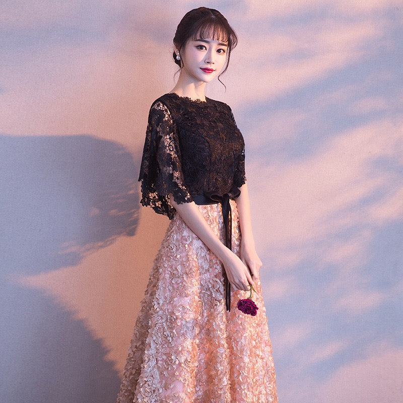即納ドレス あす楽 naina Aラインドレス ブラック/ゴールド XS S M L XL XXL XXXL 即日発送 明日 届く 結婚式 大きいサイズ 演奏会 パーティードレス ロングドレス お呼ばれ ドレス ワンピース 二次会 発表会 母親 フォーマルドレス 袖あり フォーマル パーティー 披露宴 同窓会 アフタヌーン ドレス ママ ドレス ミセス 七分袖 洋装 長袖 マザーズ ドレス 演奏会用 ドレス レディース Aライン