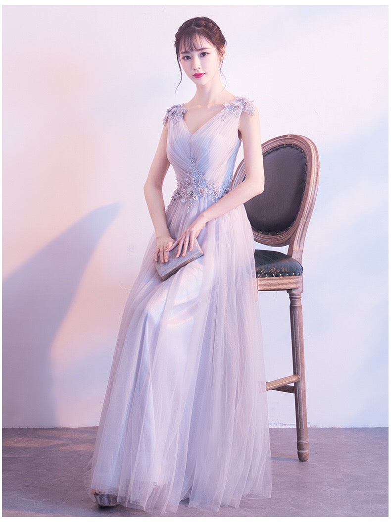 siiri Aラインドレス グレー XS S M L XL XXL XXXL 即日発送 即納 結婚式 パーティードレス 体型カバー 小柄 ゆったり マタニティ ブラジャー 20代 30代 40代 50代 ブランド ワンピース シャンパン 夏 持ち運び