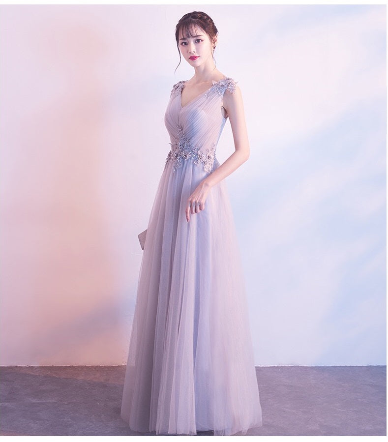 siiri Aラインドレス グレー XS S M L XL XXL XXXL 即日発送 即納 結婚式 パーティードレス 体型カバー 小柄 ゆったり マタニティ ブラジャー 20代 30代 40代 50代 ブランド ワンピース シャンパン 夏 持ち運び