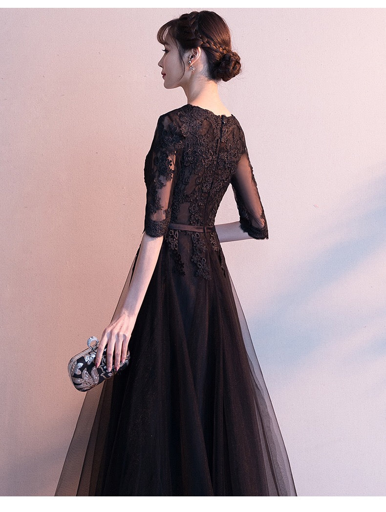 zuza Aラインドレス ブラック S M L XL XXL XXXL - アルカドレス