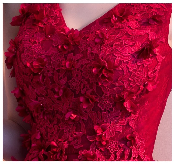 carin Aラインドレス レッド S M L XL XXL - アルカドレス