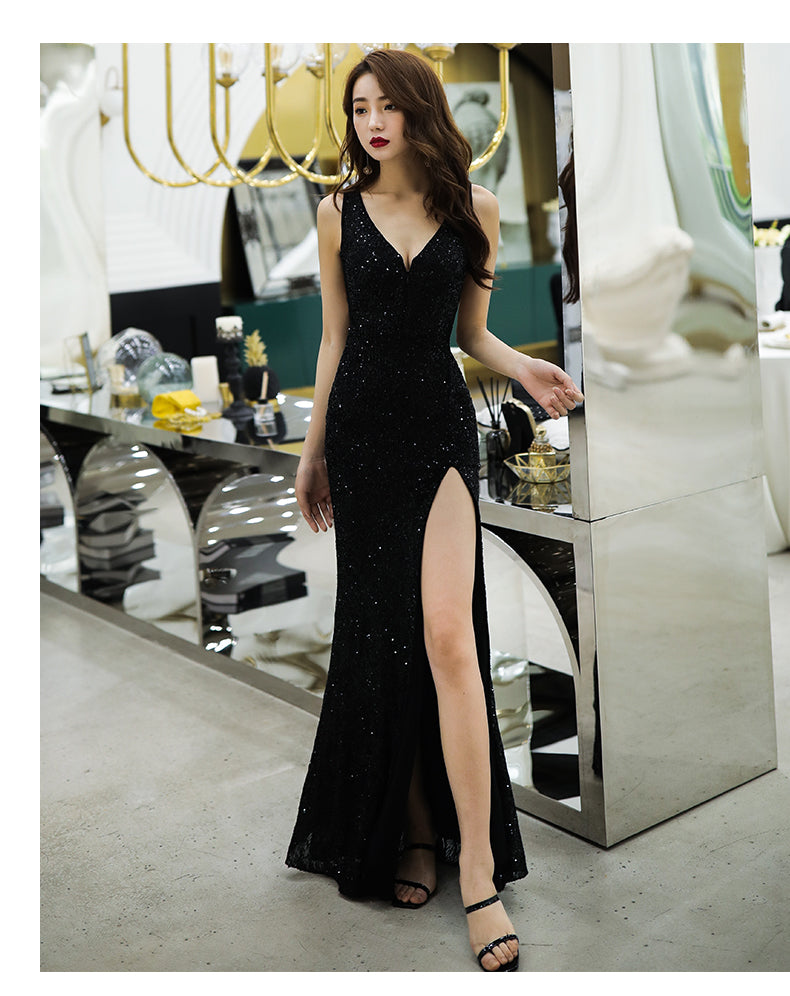即納ドレス あす楽 thais スリットドレス ブラック S M L XL 即日発送 明日 届く 結婚式 大きいサイズ 演奏会 パーティードレス ロングドレス お呼ばれ ドレス ワンピース 二次会 発表会 母親 フォーマルドレス 袖あり フォーマル パーティー 披露宴 同窓会 アフタヌーン ドレス ママ ドレス ミセス 七分袖 洋装 長袖 マザーズ ドレス 演奏会用 ドレス レディース Aライン