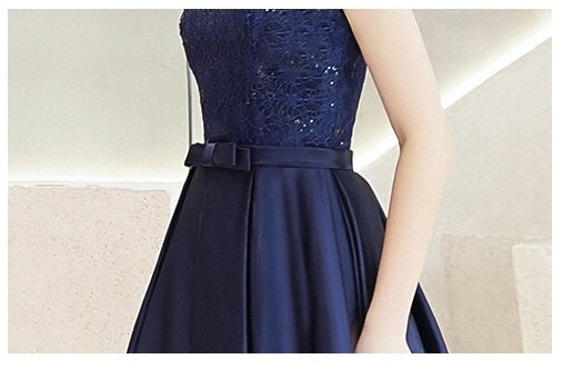 aurelie Aラインドレス ミディアム ネイビー グレー XS S M L XL XXL XXXL 即日発送 即納 結婚式 パーティードレス 体型カバー 小柄 ゆったり マタニティ ブラジャー 20代 30代 40代 50代 ブランド ワンピース シャンパン 夏 持ち運び