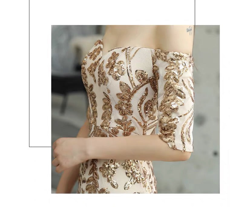 lena マーメイドドレス グールド S M L XL XXL - アルカドレス