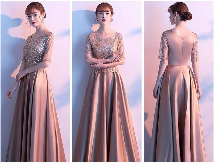 tilda Aラインドドレス ブラウン XS S M L XL XXL XXXL 即日発送 即納 結婚式 パーティードレス 体型カバー 小柄 ゆったり マタニティ ブラジャー 20代 30代 40代 50代 ブランド ワンピース シャンパン 夏 持ち運び