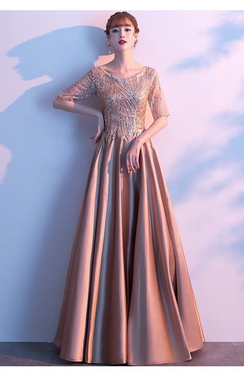 tilda Aラインドドレス ブラウン XS S M L XL XXL XXXL 即日発送 即納 結婚式 パーティードレス 体型カバー 小柄 ゆったり マタニティ ブラジャー 20代 30代 40代 50代 ブランド ワンピース シャンパン 夏 持ち運び