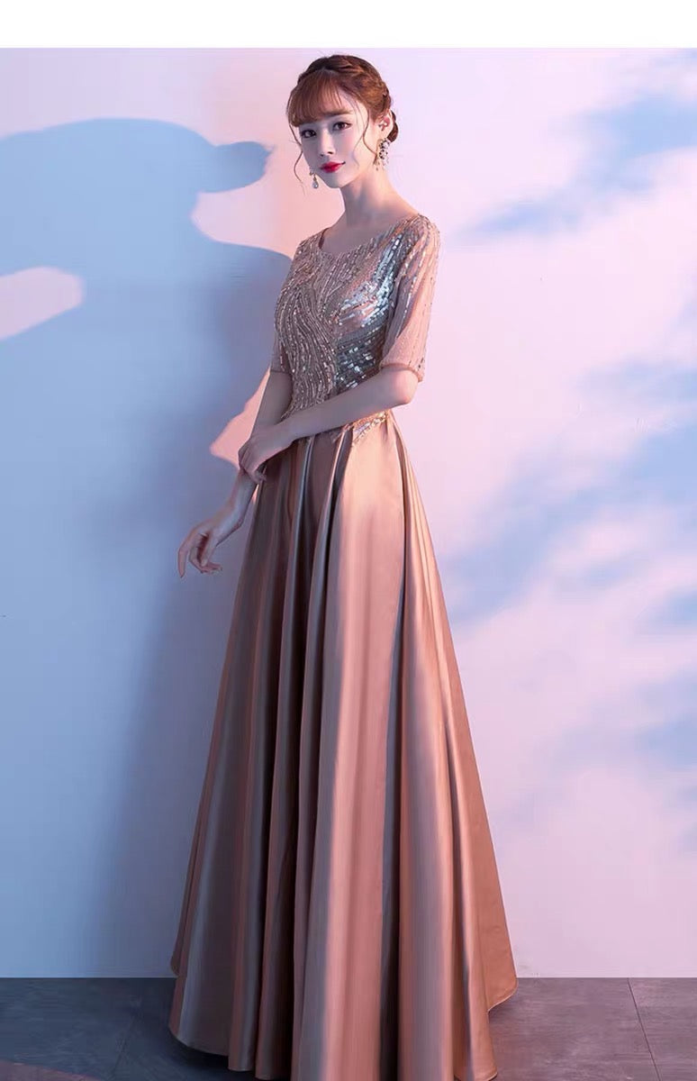 tilda Aラインドドレス ブラウン XS S M L XL XXL XXXL 即日発送 即納 結婚式 パーティードレス 体型カバー 小柄 ゆったり マタニティ ブラジャー 20代 30代 40代 50代 ブランド ワンピース シャンパン 夏 持ち運び