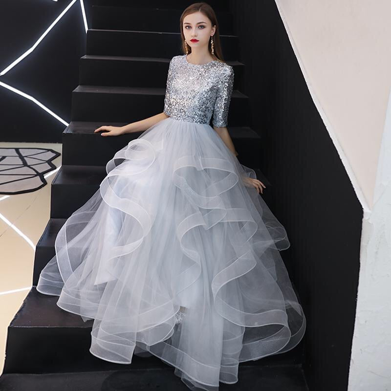 aneta Aラインドレス グレー XS S M L XL XXL XXXL 即日発送 即納 結婚式 パーティードレス 体型カバー 小柄 ゆったり マタニティ ブラジャー 20代 30代 40代 50代 ブランド ワンピース シャンパン 夏 持ち運び