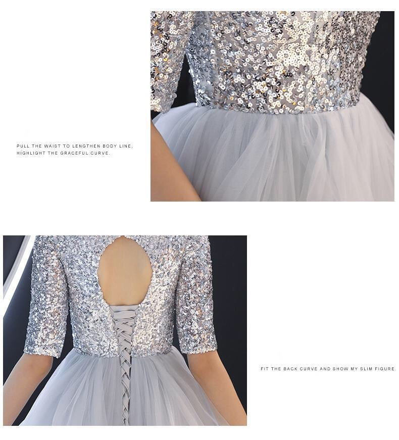 aneta Aラインドレス グレー XS S M L XL XXL XXXL 即日発送 即納 結婚式 パーティードレス 体型カバー 小柄 ゆったり マタニティ ブラジャー 20代 30代 40代 50代 ブランド ワンピース シャンパン 夏 持ち運び