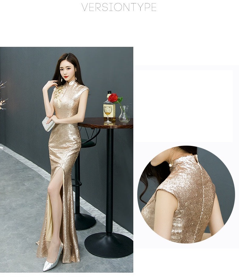 marfar マーメイドドレス ゴールド S M L XL XXL - アルカドレス