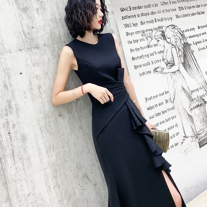 renatar スリットドレス ブラック XS S M L XL 2XL 3XL 即日発送 即納 結婚式 パーティードレス 体型カバー 小柄 ゆったり マタニティ ブラジャー 20代 30代 40代 50代 ブランド ワンピース シャンパン 夏 持ち運び