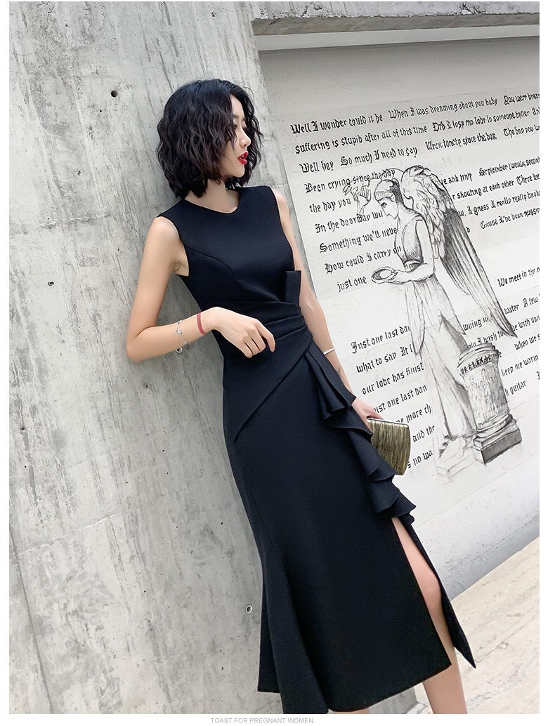 renatar スリットドレス ブラック XS S M L XL 2XL 3XL 即日発送 即納 結婚式 パーティードレス 体型カバー 小柄 ゆったり マタニティ ブラジャー 20代 30代 40代 50代 ブランド ワンピース シャンパン 夏 持ち運び