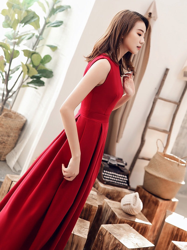 rimma Aラインドレス ミディアム レッド XS S M L XL XXL XXXL 即日発送 即納 結婚式 パーティードレス 体型カバー 小柄 ゆったり マタニティ ブラジャー 20代 30代 40代 50代 ブランド ワンピース シャンパン 夏 持ち運び