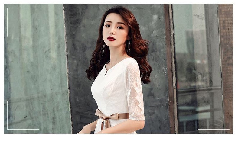 birgittar (着丈 サイズオーダー可能) オーダーメイド Aラインドレス ミディドレス レースドレス ノースリーブドレス ホワイトドレス フォーマルドレス 上質素材 総レース フレアシルエット クラシックホテル 大階段演出 シャンデリア光 透明感 気品 清楚 大人女性 正装 結婚式 披露宴 二次会 パーティー 高級感 日本人女性向け (ホワイト)XS S M L XL XXL XXXL