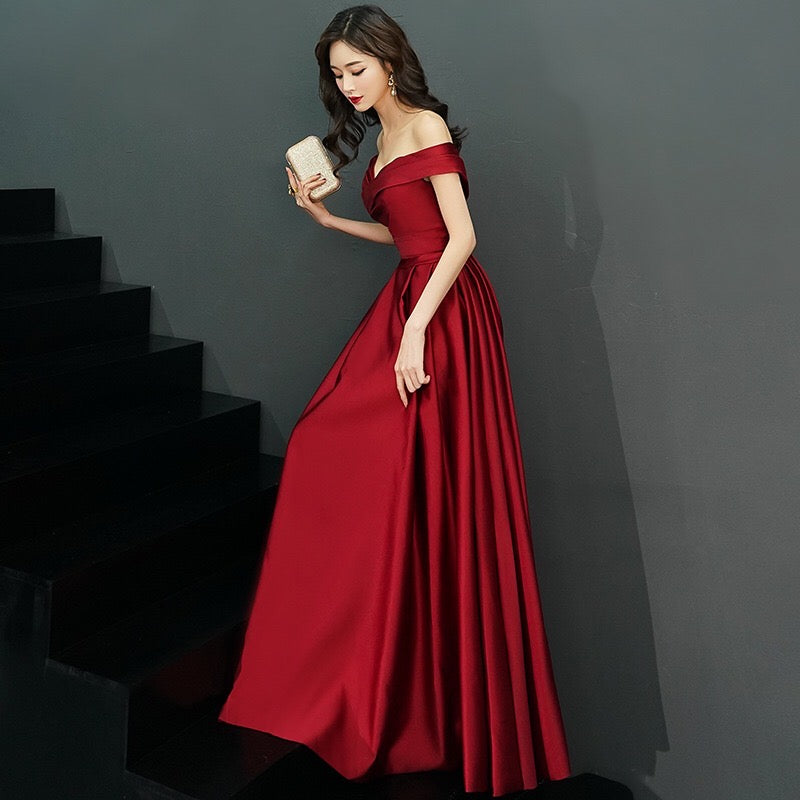 ester Aラインドレス レッド S M L XL XXL 即日発送 即納 結婚式 パーティードレス 体型カバー 小柄 ゆったり マタニティ ブラジャー 20代 30代 40代 50代 ブランド ワンピース シャンパン 夏 持ち運び