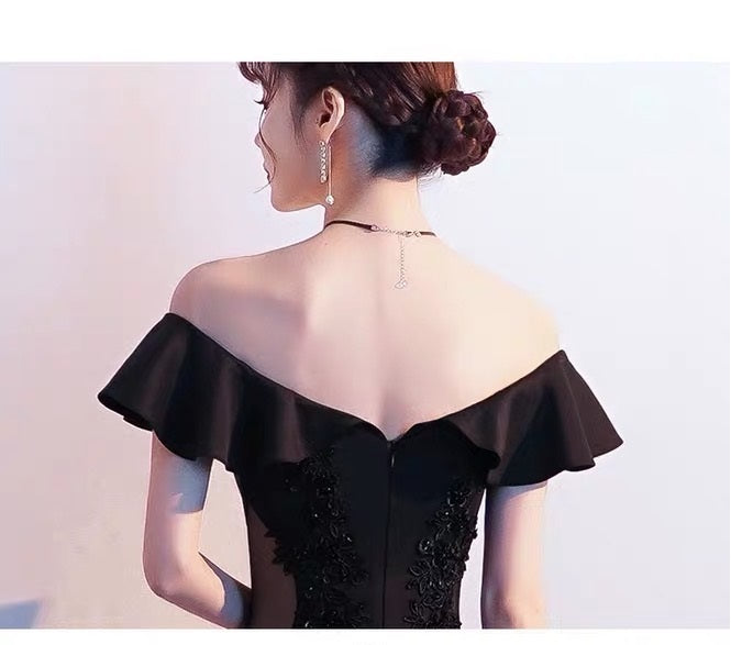 chanel マーメイドドレス ブラック XS S M L XL XXL 即日発送 即納 結婚式 パーティードレス 体型カバー 小柄 ゆったり マタニティ ブラジャー 20代 30代 40代 50代 ブランド ワンピース シャンパン 夏 持ち運び