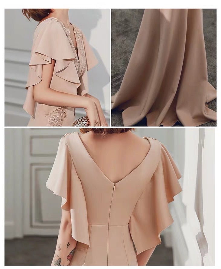 即納ドレス あす楽 robin マーメイドドレス ベージュ XS S M L XL XXL 即日発送 明日 届く 結婚式 大きいサイズ 演奏会 パーティードレス ロングドレス お呼ばれ ドレス ワンピース 二次会 発表会 母親 フォーマルドレス 袖あり フォーマル パーティー 披露宴 同窓会 アフタヌーン ドレス ママ ドレス ミセス 七分袖 洋装 長袖 マザーズ ドレス 演奏会用 ドレス レディース Aライン