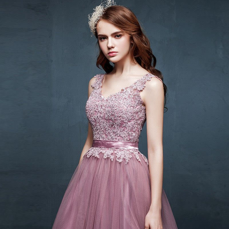 sarah Aラインドレス ピンク S M L XL XXL 即日発送 即納 結婚式 パーティードレス 体型カバー 小柄 ゆったり マタニティ ブラジャー 20代 30代 40代 50代 ブランド ワンピース シャンパン 夏 持ち運び