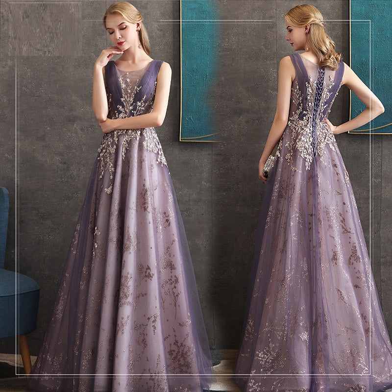 nicole Aラインドレス グレー S M L XL XXL - アルカドレス