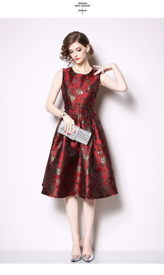 felicity Aラインドレス レッド グリーン S M L XL 2XL 3XL - アルカドレス