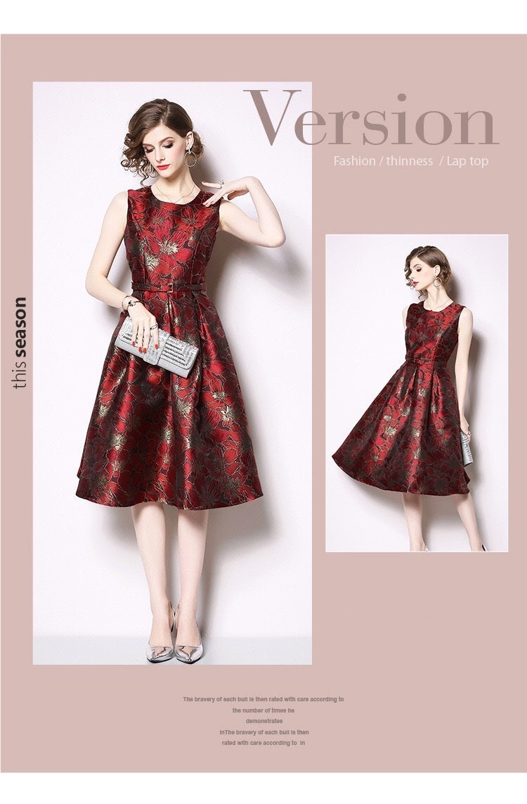 felicity Aラインドレス レッド グリーン S M L XL 2XL 3XL - アルカドレス