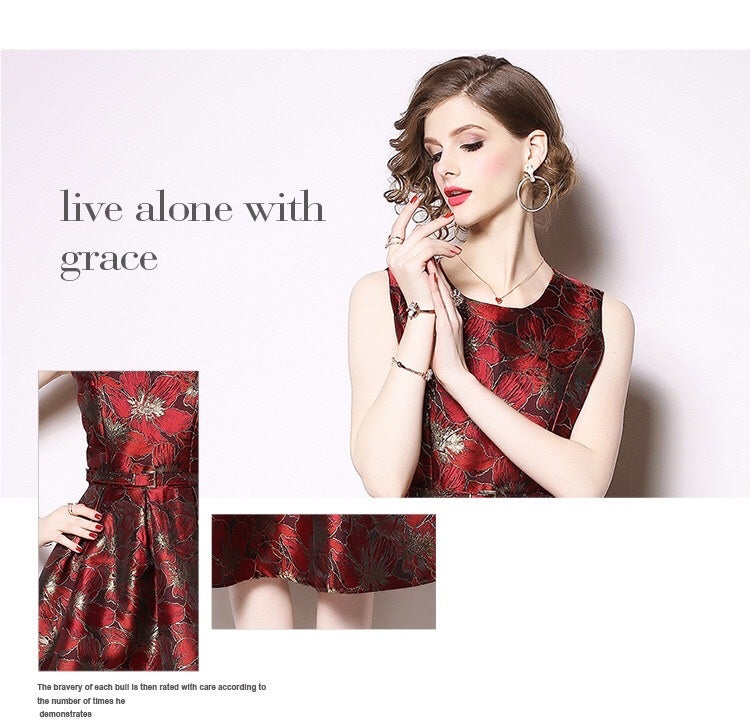 felicity Aラインドレス レッド グリーン S M L XL 2XL 3XL - アルカドレス
