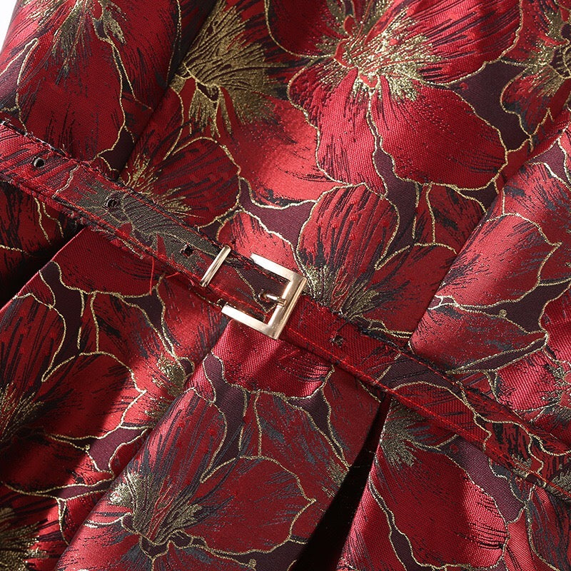 felicity Aラインドレス レッド グリーン S M L XL 2XL 3XL - アルカドレス